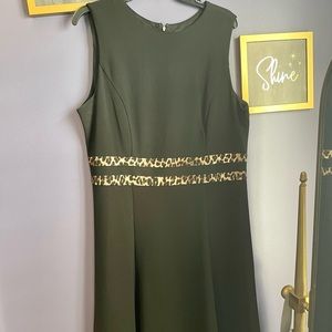 Black and cheetah Liz Claiborne dress